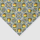 イエロー ブルー カプリ レモン 地中海 タイル ウェディング 薄葉紙 (詳細)