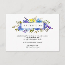 イエロー ブルー フラワー ウェディング レセプション エンクロージャー