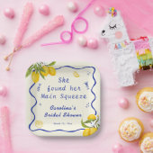 イエロー ブルー レモン メイン スクイーズ ブライダル シャワー ペーパープレート (パーティー)