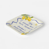 イエロー ブルー レモン メイン スクイーズ ブライダル シャワー ペーパープレート (傾斜あり)