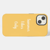 イエロー&ホワイトサマービーブズオンリータイポグラフィ iPhoneケース (裏面横)