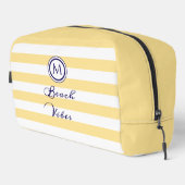 イエロー&ホワイトストライプのビーチビアモノグラムのス ドップキット (右コーナー)
