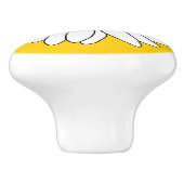 イエロー&ホワイトデイジー2 セラミックノブ (側面)