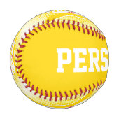 イエロー |ホワイトレトロ野球スポーツ 野球ボール (正面左)