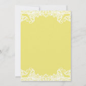 イエロー&ホワイトレースエレガントな結婚式 招待状 (裏面)