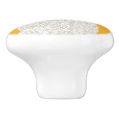 イエロー&ホワイトレースロマン素朴ティックエレガント セラミックノブ (側面)