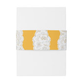 イエロー&ホワイトレース素朴シンプルエレガントウェディング 招待状ベリーバンド (裏面例)