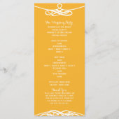 イエロー&ホワイトヴィンテージエレガントな結婚式プログラム プログラム (裏面)