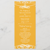 イエロー&ホワイトヴィンテージエレガントな結婚式プログラム プログラム (正面)