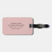 イエロー&ホワイト シャドウ モノグラム バチェロレッテ 旅行 ラゲッジタグ (裏面横)