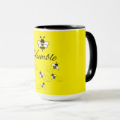 イエロー ホワイト セラミック 450ml BEE HUMBLE マグカップ (正面右)