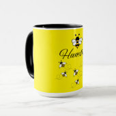 イエロー ホワイト セラミック 450ml BEE HUMBLE マグカップ (正面左)
