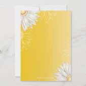 イエロー&ホワモダンイトガーベラデイジーベビーシャワー 招待状 (裏面)