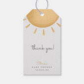 イエロー ボーホー サンシャイン ベイビー シャワー サンクス ギフトタグ (正面)