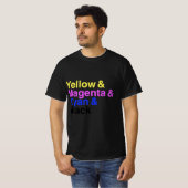 イエロー・マゼンタ・シアン・ブラック Tシャツ (正面フル)