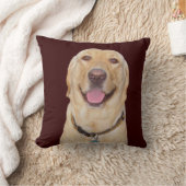 イエロー・ラブラドール・レトリーバーのアメリカ人のMoJoの枕 クッション (ブランケット)