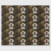 イエロー・ラブラドール・レトリーバーのクリスマスの球 ラッピングペーパー (フラット)