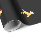 イエロー・ラブラドール・レトリーバーのサンタの包装紙 ラッピングペーパー (ロールコーナー)