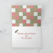 イエロー・ラブラドール・レトリーバーの子犬とクリスマスツリー シーズンカード (内部)