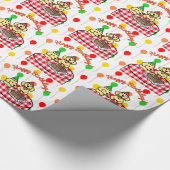 イエロー・ラブラドール・レトリーバーの子犬のハッピーバースデー ラッピングペーパー (角)