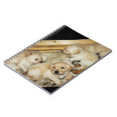 イエロー・ラブラドール・レトリーバーの子犬の写真が付いているノート ノートブック (左側)