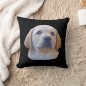 イエロー・ラブラドール・レトリーバーの子犬の枕 クッション (ブランケット)