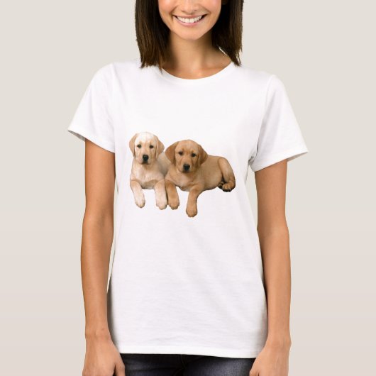 イエロー・ラブラドール・レトリーバーの子犬 Tシャツ (正面)