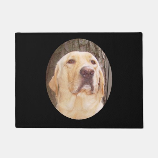 イエロー・ラブラドール・レトリーバーの玄関マット ドアマット (正面)