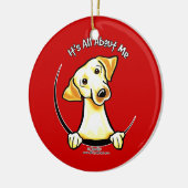 イエロー・ラブラドール・レトリーバーは私に関する セラミックオーナメント (左)