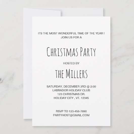 イエロー・ラブラドール・レトリーバークリスマススノーフレークかわいいラブラドール犬 招待状 (裏面)