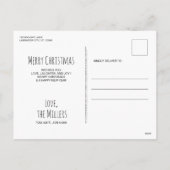 イエロー・ラブラドール・レトリーバークリスマススノーフレークスキュートドッグラブラドール シーズンポストカード (裏面)