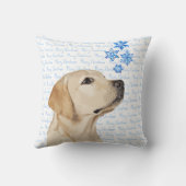 イエロー・ラブラドール・レトリーバークリスマスラブラドール クッション (裏面)