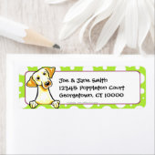 イエロー・ラブラドール・レトリーバーグリーンドット ラベル (インサイチュ)