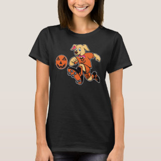 イエロー・ラブラドール・レトリーバーゴールデンレトリエバードッグハロウィーンサッカーB Tシャツ
