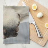 イエロー・ラブラドール・レトリーバータオル キッチンタオル (四つ折り)