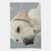 イエロー・ラブラドール・レトリーバータオル キッチンタオル (縦)