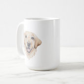 イエロー・ラブラドール・レトリーバードッグマグ | 15 oz コーヒーマグカップ (正面左)