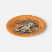 イエロー・ラブラドール・レトリーバーパップアンドパンプキンハーベストオレンジ ペーパープレート (アングル)