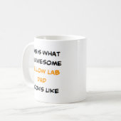 イエロー・ラブラドール・レトリーバーパパ素晴らし、 コーヒーマグカップ (正面左)