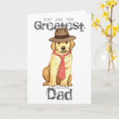 イエロー・ラブラドール・レトリーバーパパ カード (黄色い花)