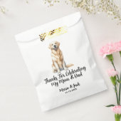 イエロー・ラブラドール・レトリーバーパーソナライズされたペット結婚のカクテル フェイバーバッグ (封をした状態)