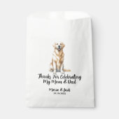 イエロー・ラブラドール・レトリーバーパーソナライズされたペット結婚のカクテル フェイバーバッグ (正面)