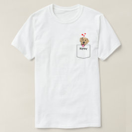 イエロー・ラブラドール・レトリーバーポケットパピー Tシャツ