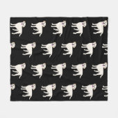 イエロー・ラブラドール・レトリーバーラブラドール取得パターン フリースブランケット (正面(横))