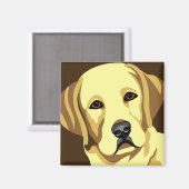 イエロー・ラブラドール・レトリーバーリトリバー磁石 マグネット (正面/裏面)