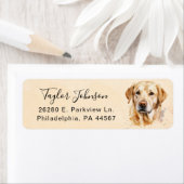 イエロー・ラブラドール・レトリーバー差出人住所ラベル ラベル (インサイチュ)