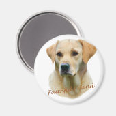 イエロー・ラブラドール・レトリーバー忠実な友人 マグネット (正面/裏面)
