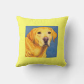 イエロー・ラブラドール・レトリーバー枕 – "Mixsy" クッション (裏面)
