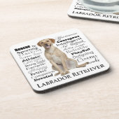 イエロー・ラブラドール・レトリーバー特性コースターセット コースター (左側)