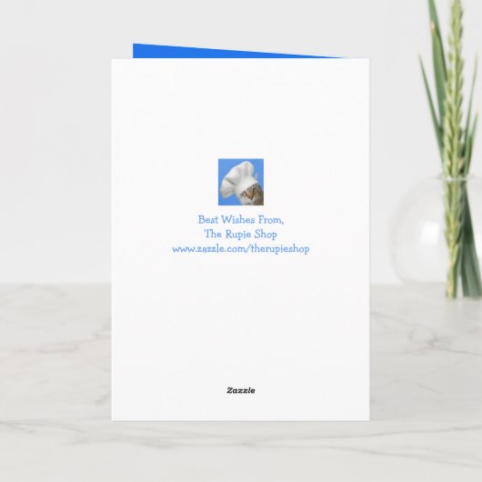 イエロー・ラブラドール・レトリーバー誕生日ポーティ カード (裏面)